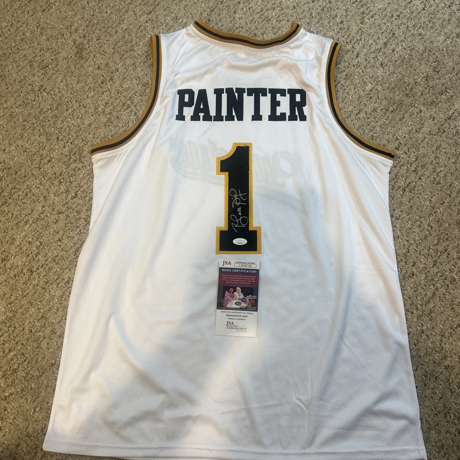 PURDUE BOILERMAKERS- MATT PAINTER SIGNED AUTOGRAPH JERSEY JSA COA BASKETBALL