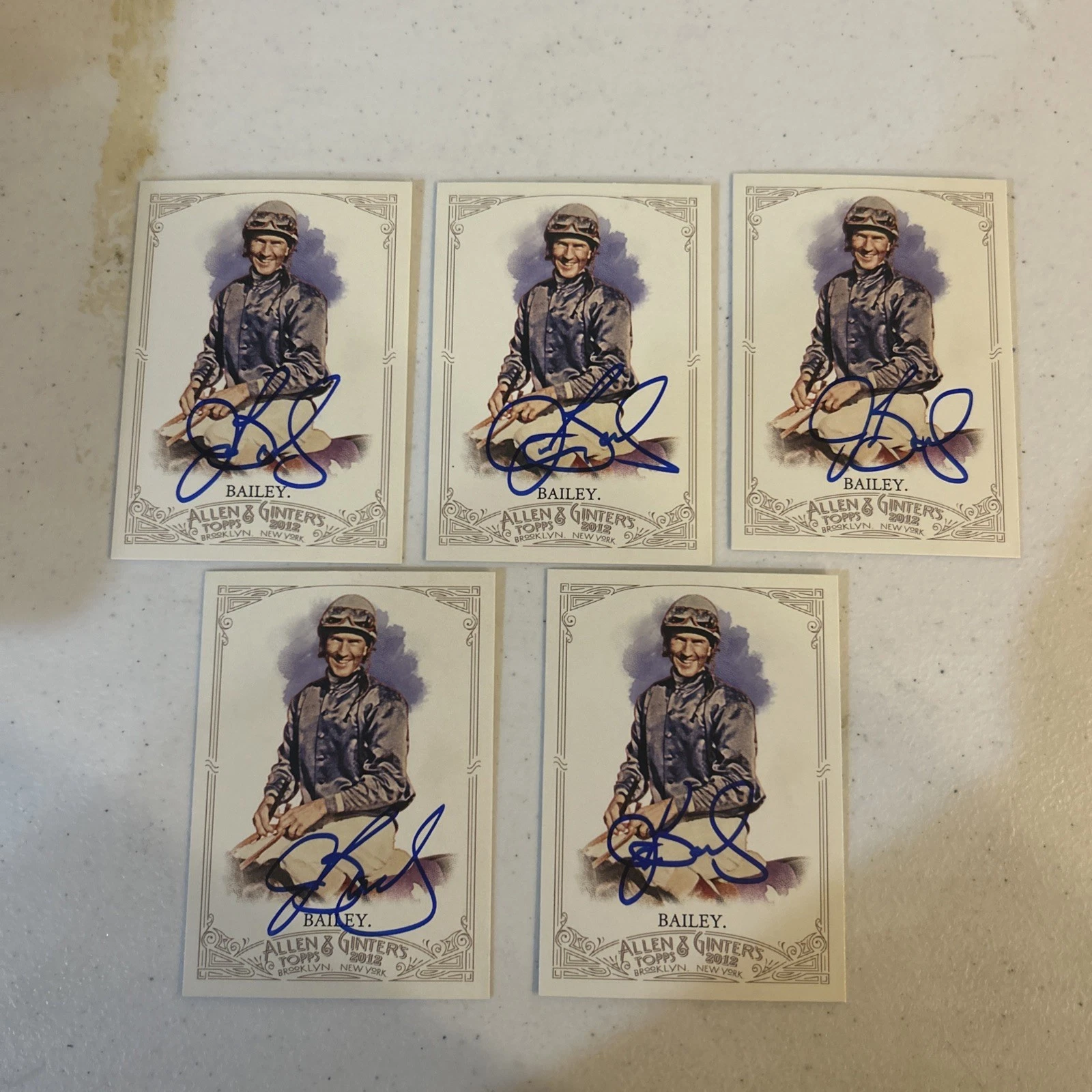 JERRY BAILEY SIGNED AUTOGRAPH 2012 TOPPS ALLEN & GINTER TRADING CARD JOCKEY