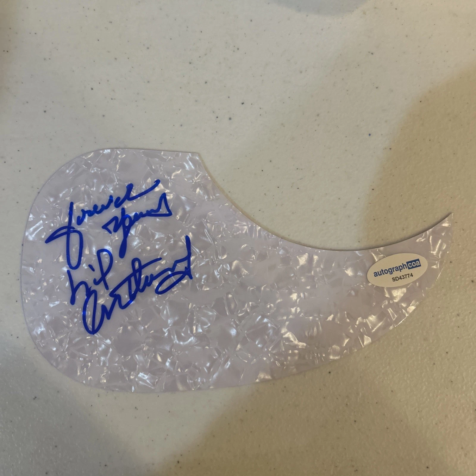 LITTLE ANTHONY IMPERIALS SIGNED AUTOGRAPH ACOUSTIC GUITAR PICKGUARD ACOA  BLUES