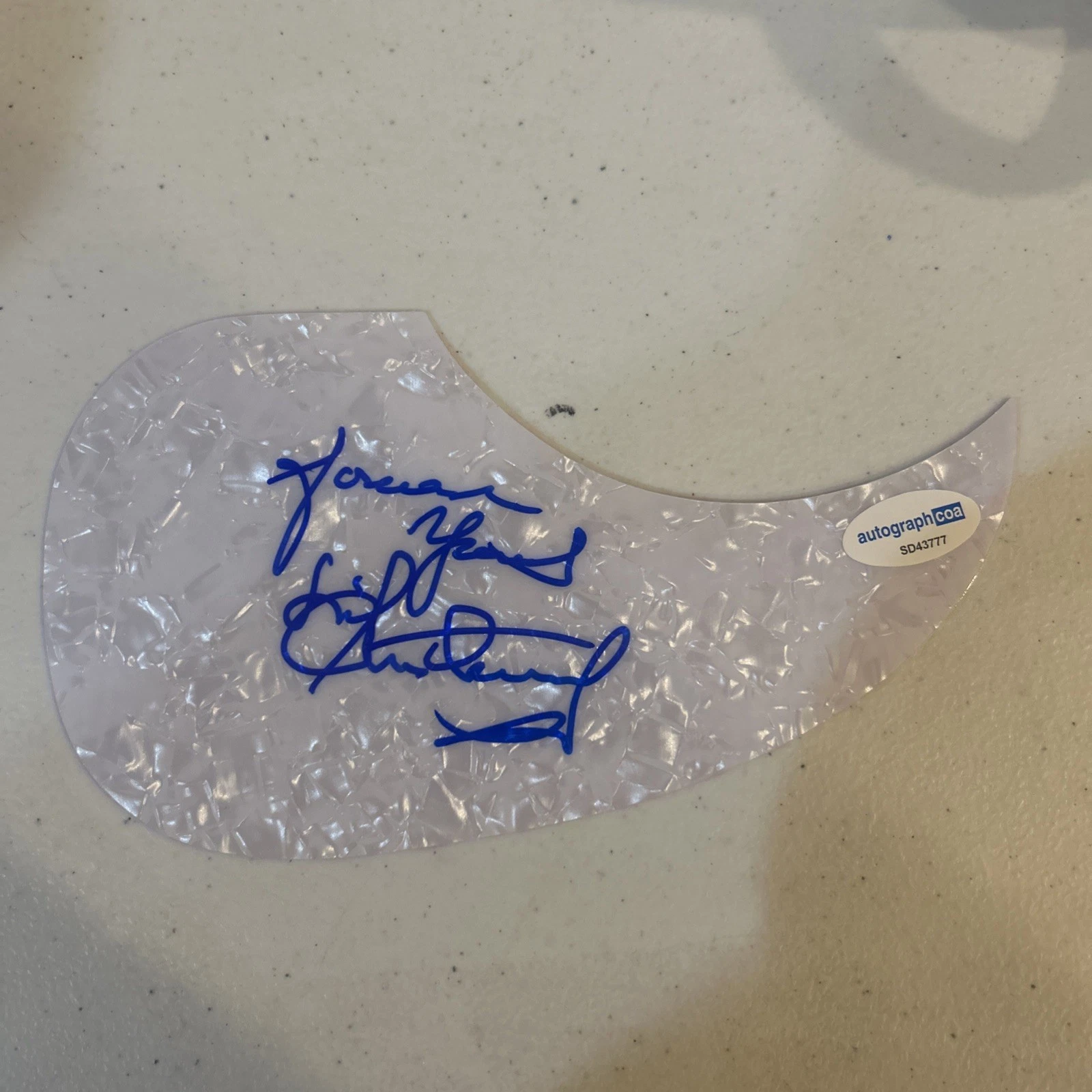 LITTLE ANTHONY IMPERIALS SIGNED AUTOGRAPH ACOUSTIC GUITAR PICKGUARD ACOA  BLUES