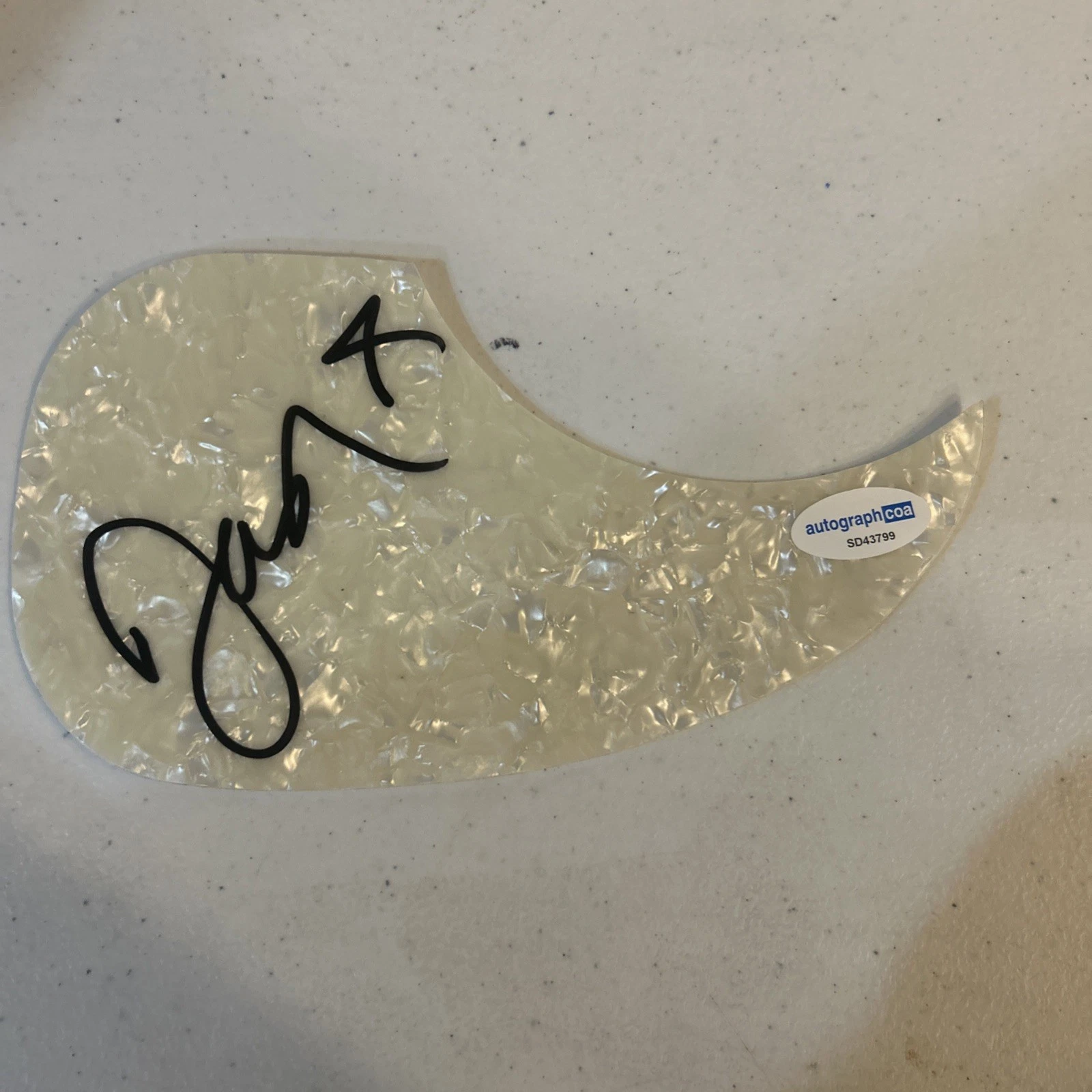 DASHA COUNTRY STAR SIGNED AUTOGRAPH ACOUSTIC GUITAR PICKGUARD ACOA AUSTIN
