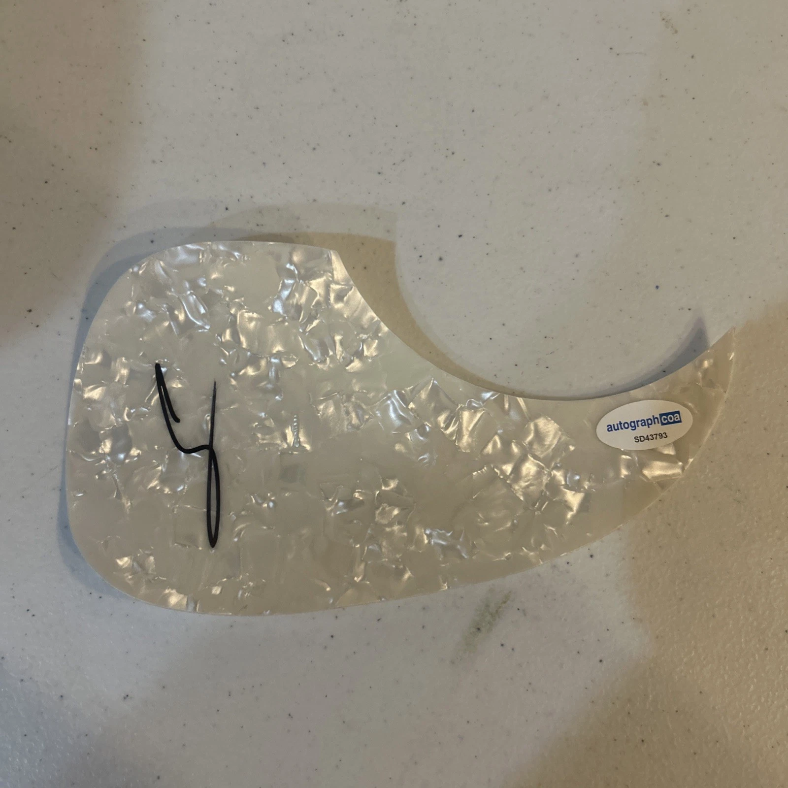 AJ MCLEAN SIGNED AUTOGRAPH ACOUSTIC GUITAR PICKGUARD ACOA BACKSTREET BOYS