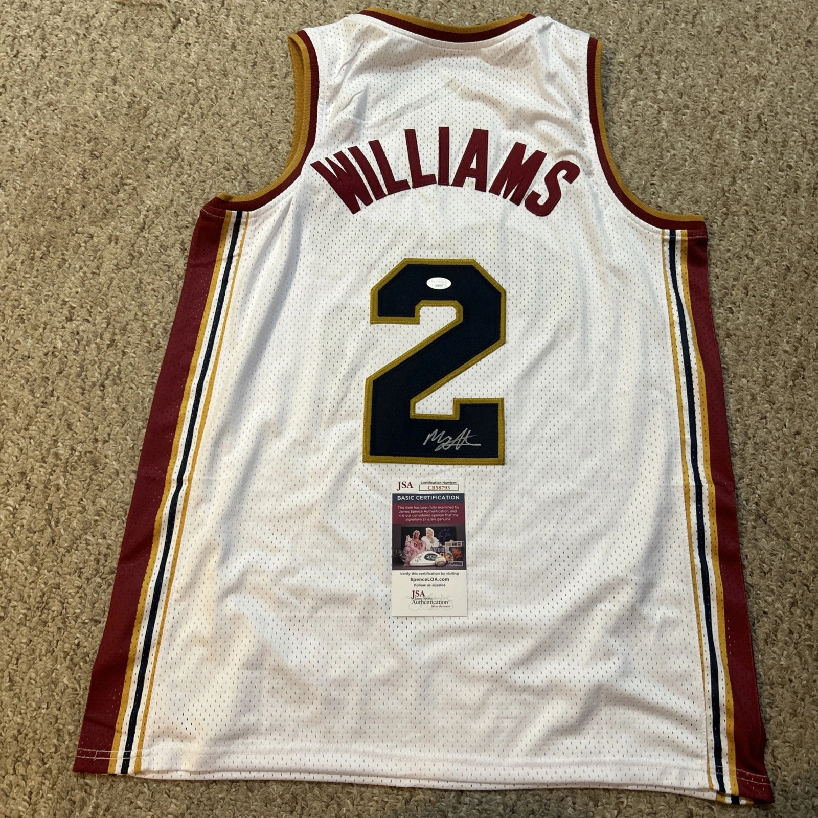 CLEVELAND CAVALIERS- MO WILLIAMS SIGNED AUTOGRAPH JERSEY JSA COA NBA STAR