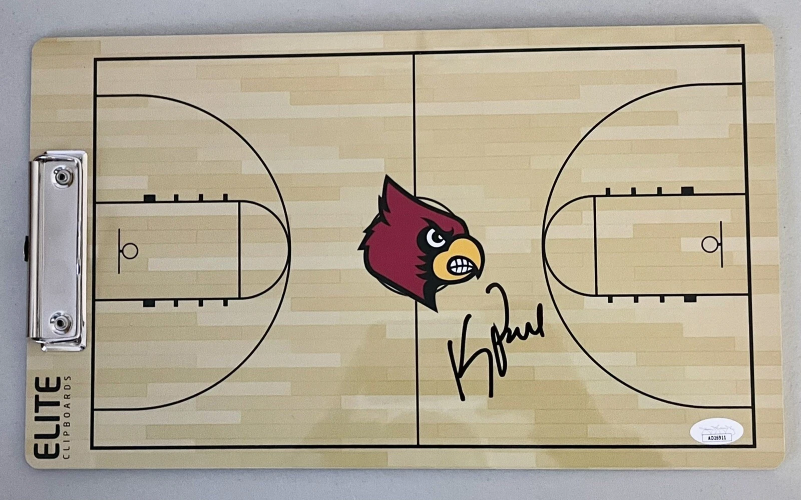 Kenny Payne Signed Autographed Louisville Cardinals Coaches Clipboard JSA