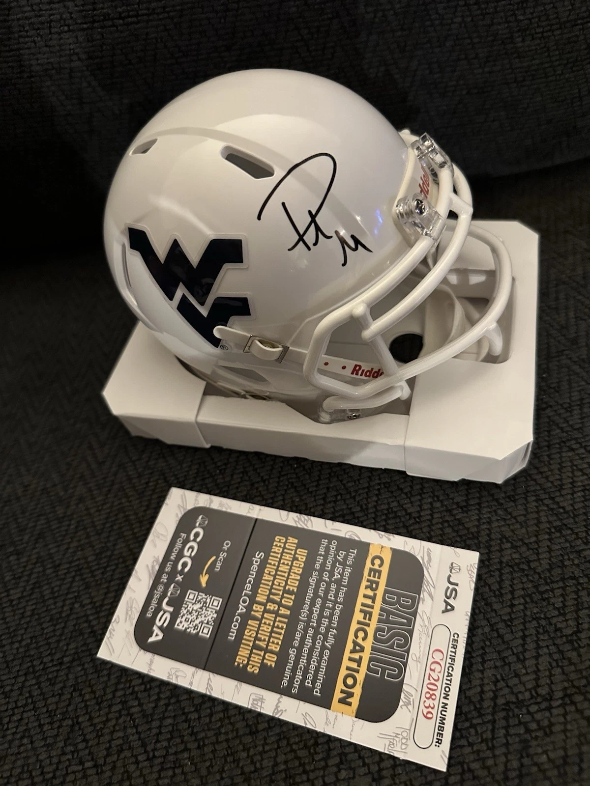 Pat McAfee Signed West Virginia Mini Helmet JSA Authenticated COA Coots WWE ESPN