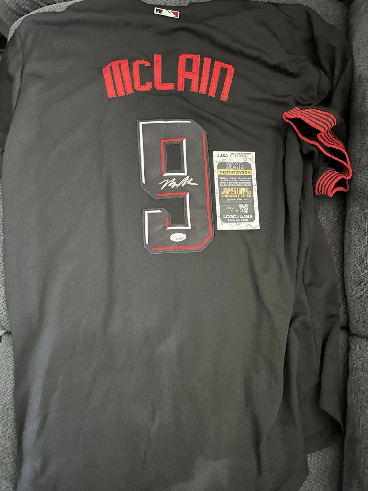 Matt McLain SIGNED Cincinnati Reds Jersey Stitched XL JSA Authentication COA