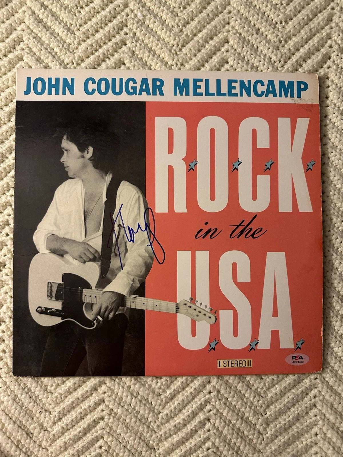 John Mellencamp SIGNED ROCK In The USA Vinyl Single PSA/DNA Authenticated COA *