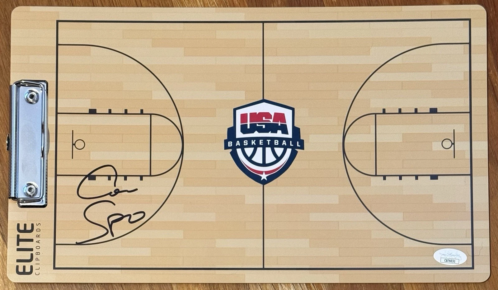 Erik Spoelstra Signed Autographed Team USA Basketball Coaches Clipboard JSA COA