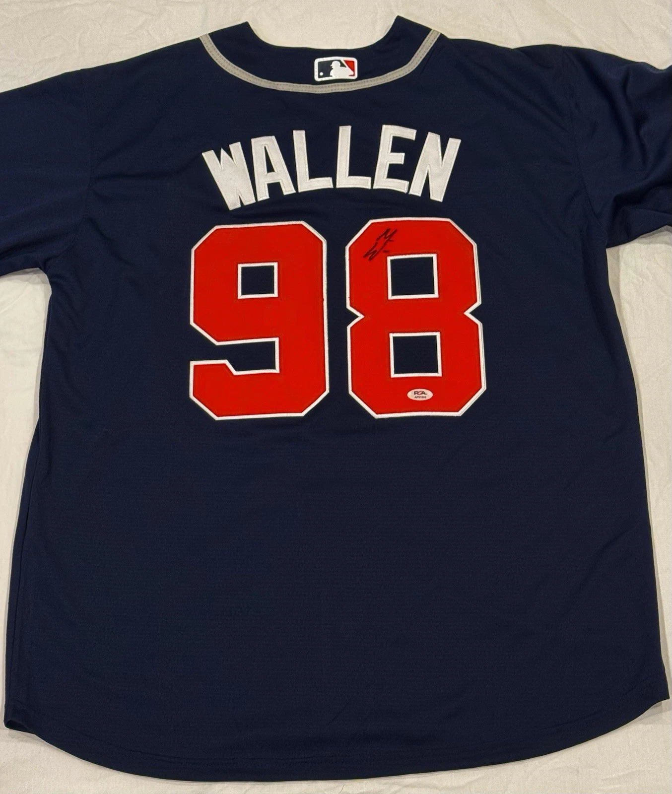 Morgan Wallen Signed 98 Braves Jersey PSA/DNA COA Dangerous