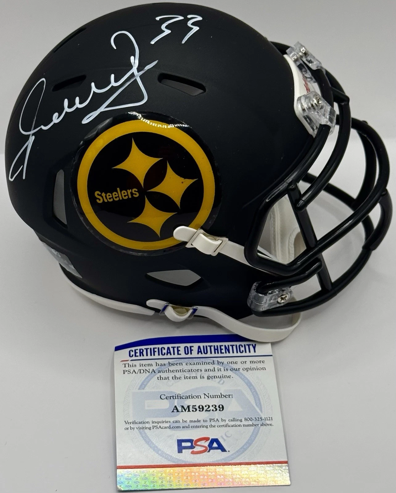 Merril Hoge Signed Autographed Pittsburgh Steelers Custom Mini Helmet PSA/DNA