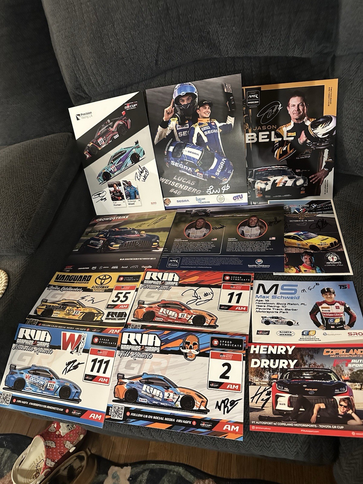 GR Cup GT America TC GT4 Lot Of 17 Signed  Promo/hero Cards 2025 Indianapolis