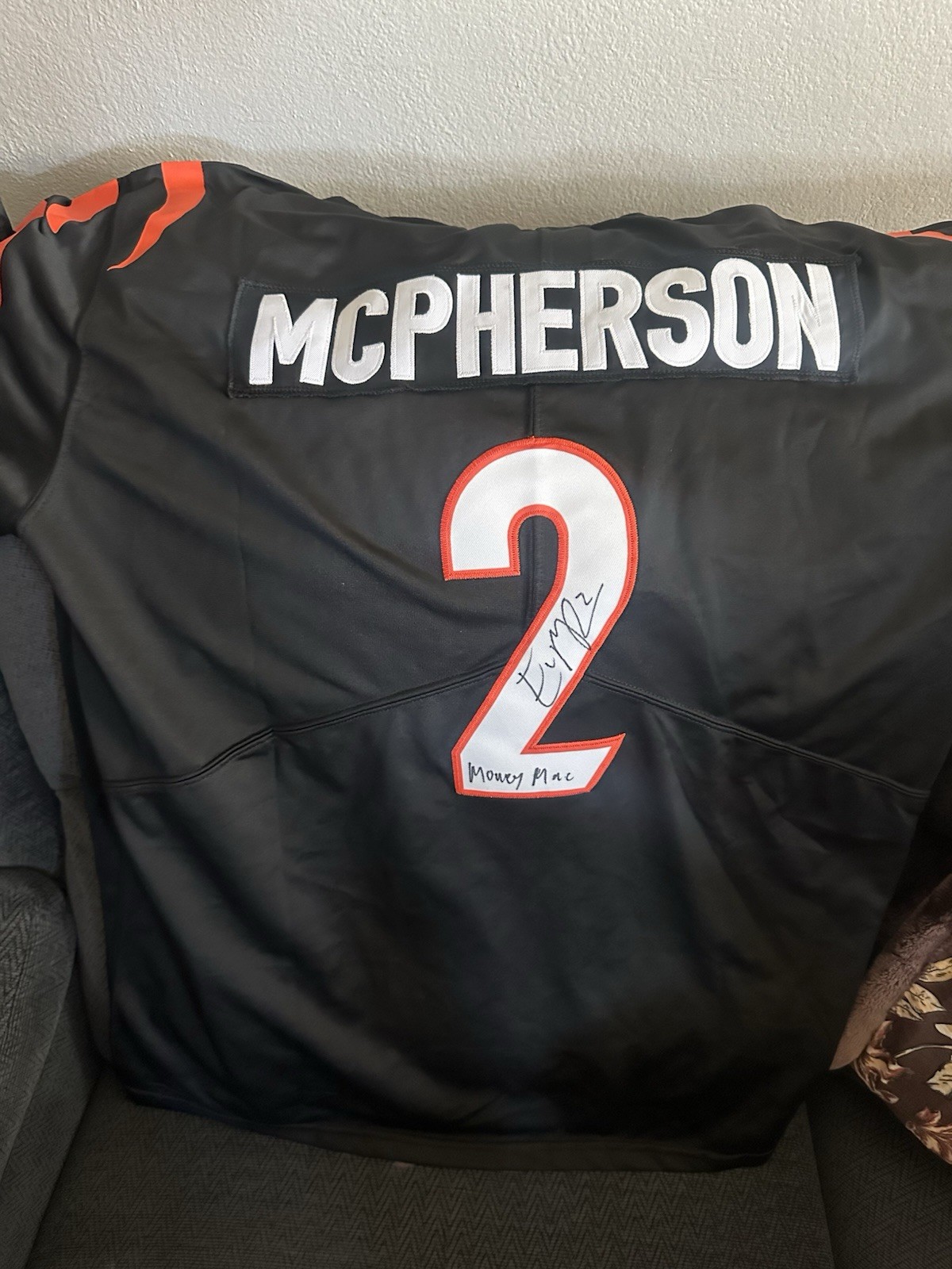 Evan Mcpherson SIGNED Cincinnati Bengals Jersey Stitched Autographed Size XL
