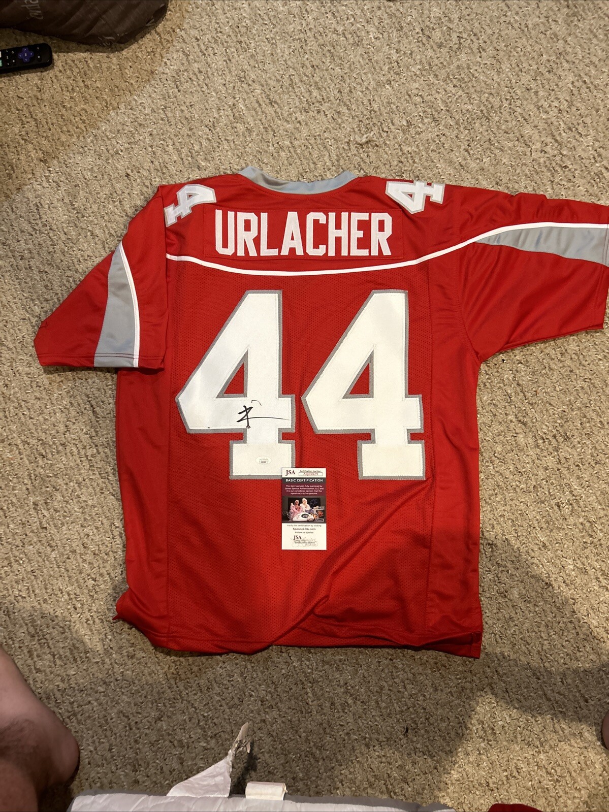 NEW MEXICO LOBOS- BRIAN URLACHER SIGNED AUTOGRAPH JERSEY JSA COA FOOTBALL BEARS