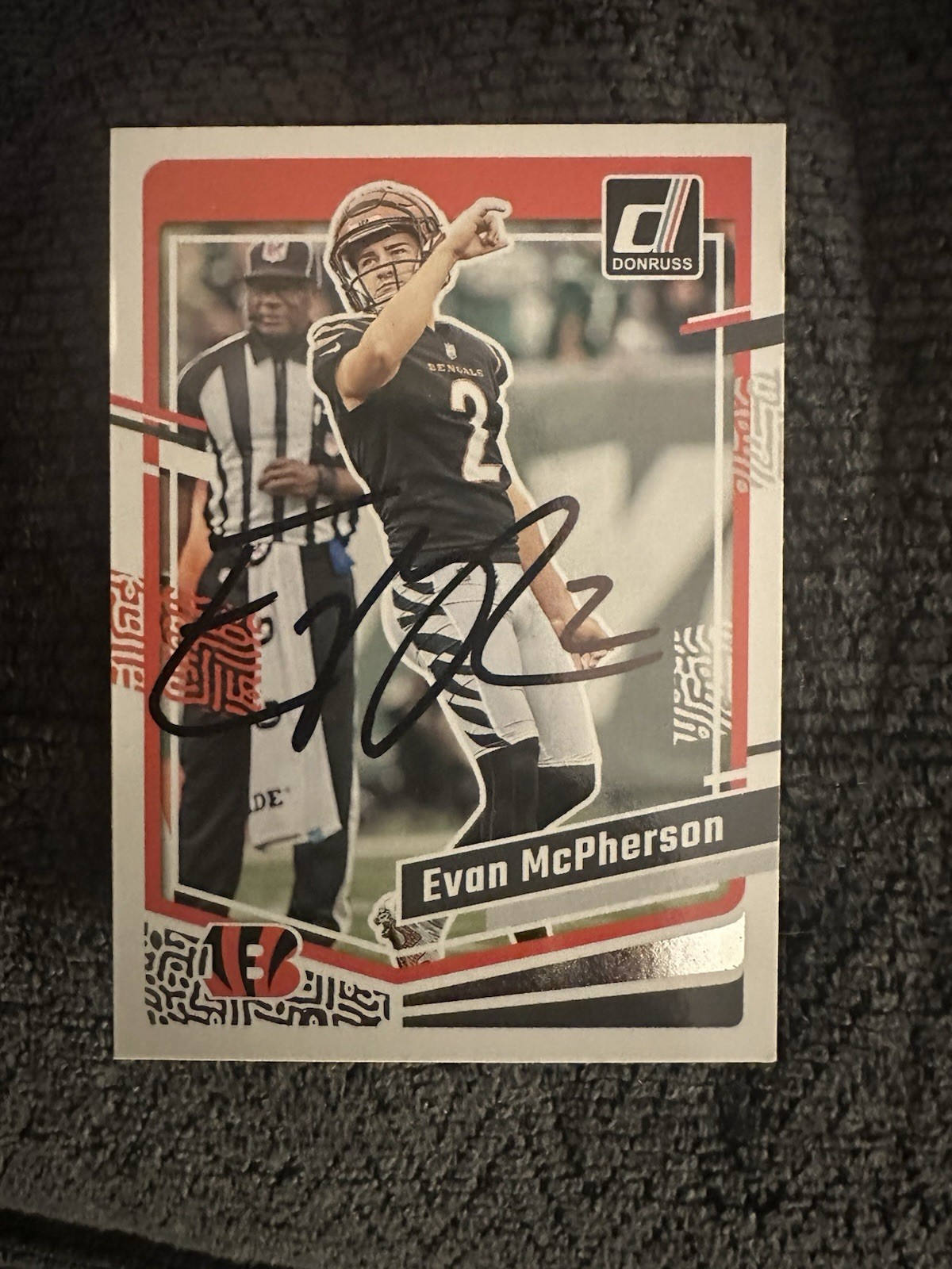 Evan McPherson Signed Trading Card Autographed Bengals