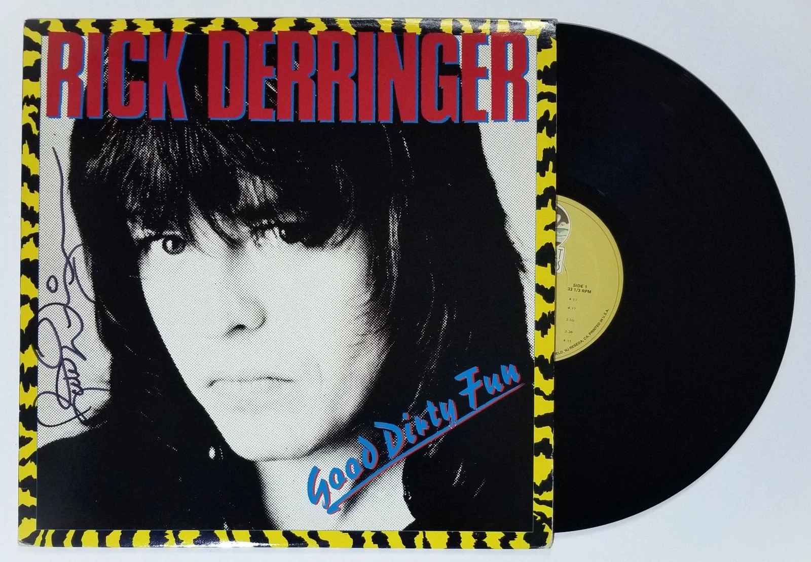 Rick Derringer hand SIGNED Good Dirty Fun Vinyl Record JSA COA Autograph McCoys