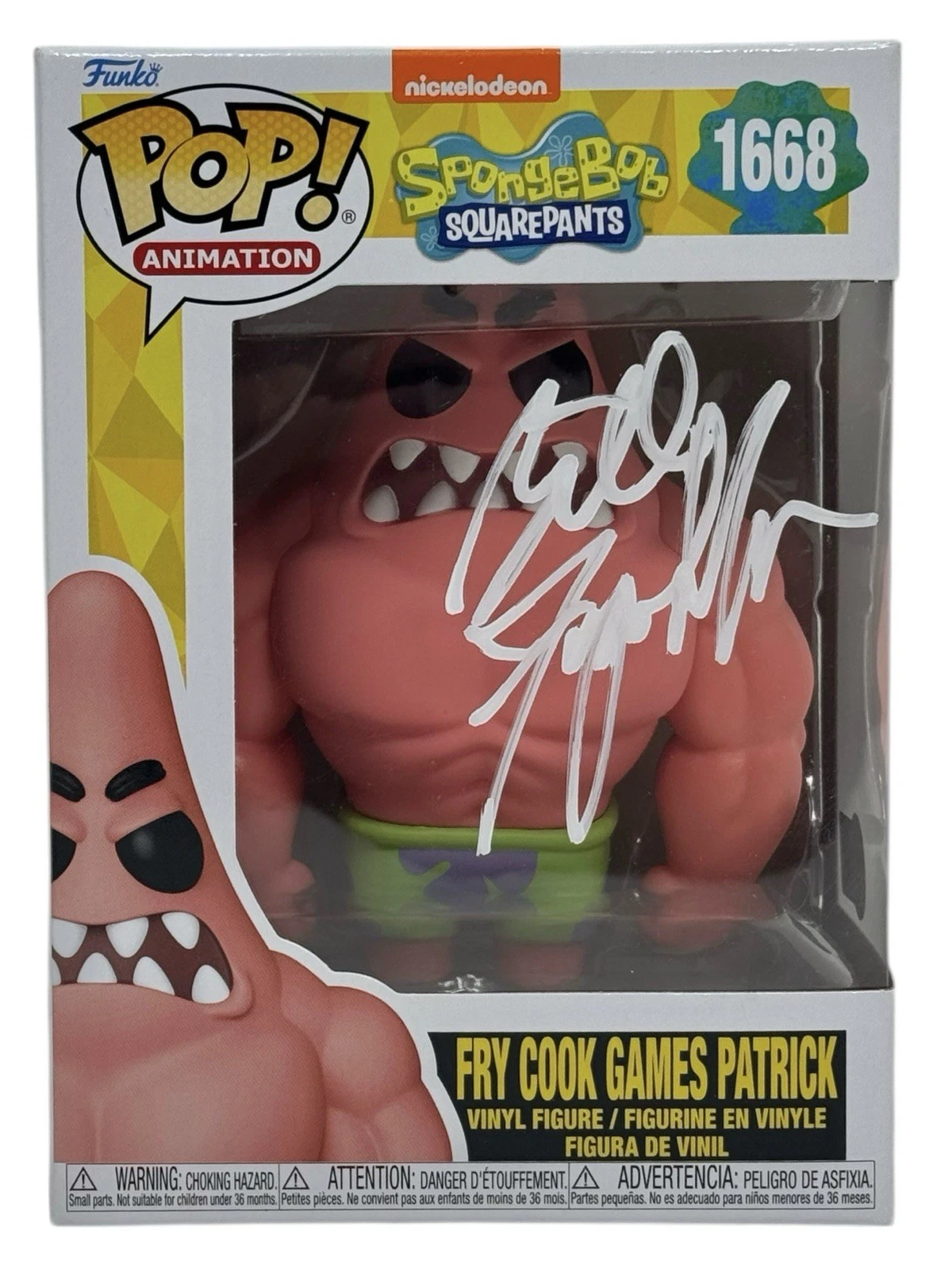 Bill Fagerbakke Signed Spongebob Squarepants Patrick Star Funko Pop Beckett COA