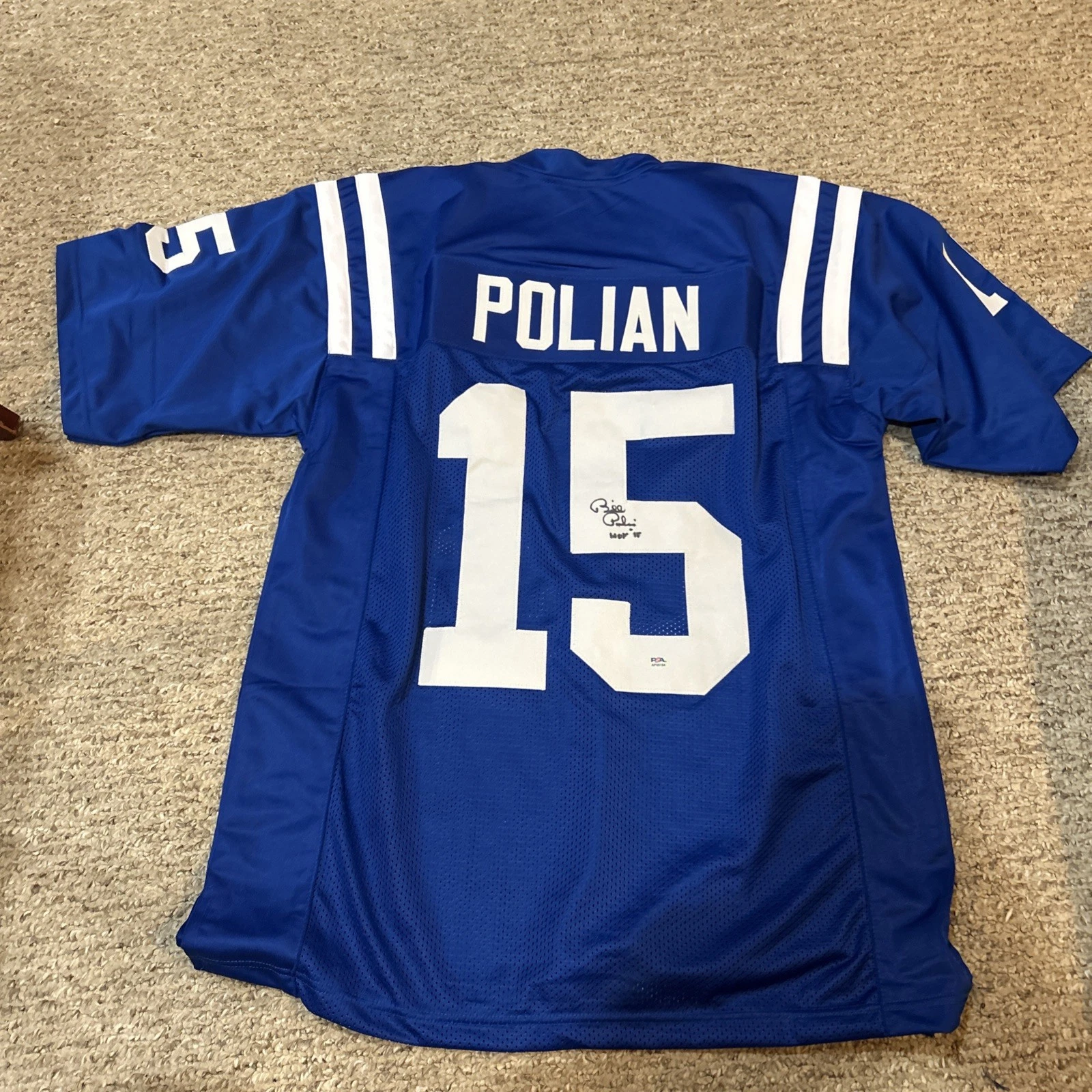 INDIANAPOLIS COLTS- BILL POLIAN SIGNED AUTOGRAPH JERSEY PSA DNA COA HOF GM