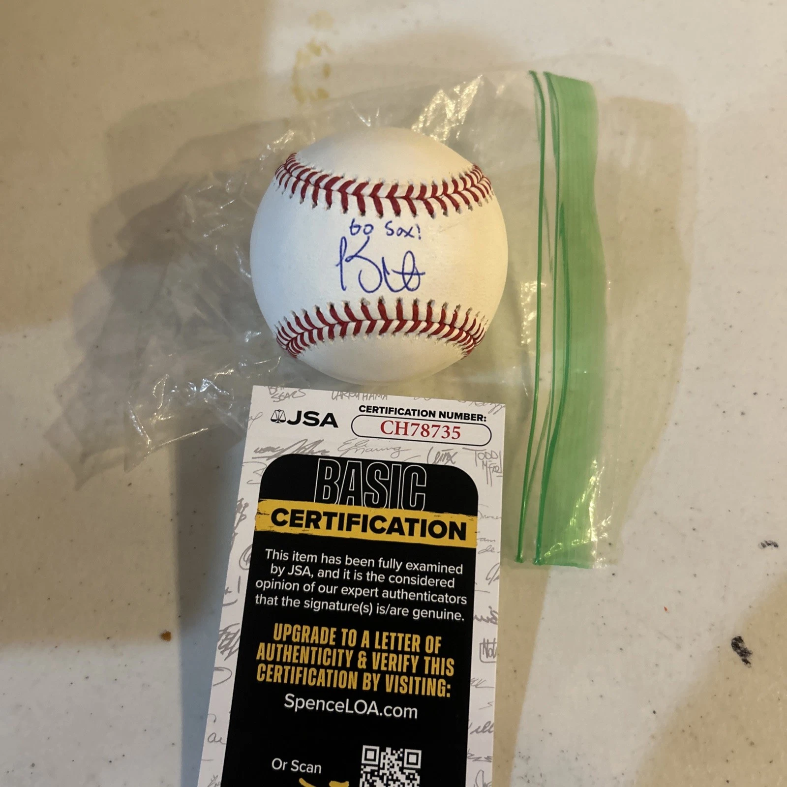 BOSTON RED SOX- KYLE HARRISON SIGNED AUTOGRAPH ROMLB BASEBALL JSA COA BALL