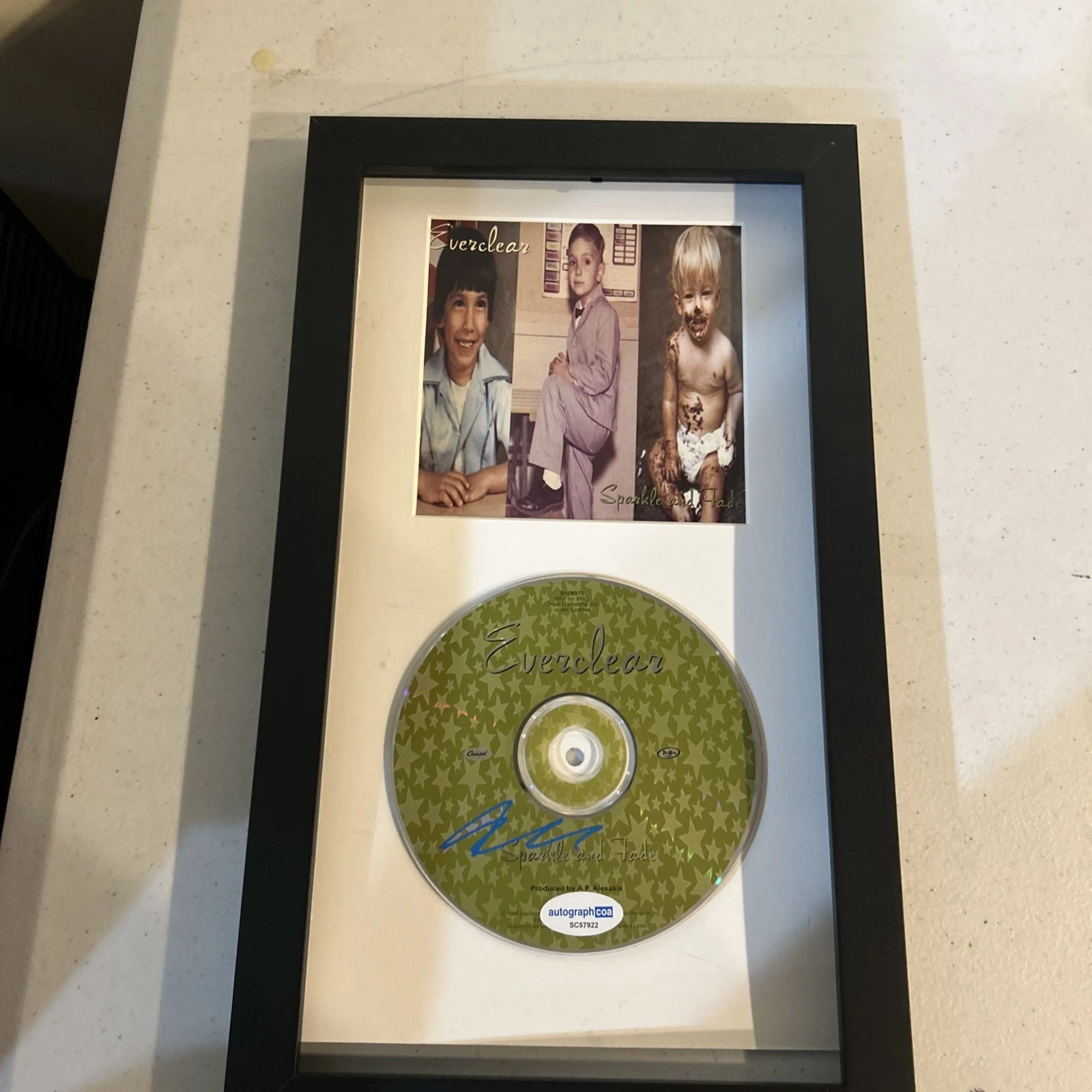 ART ALEXAKIS SIGNED AUTOGRAPH FRAMED CD DISPLAY ACOA EVERCLEAR SPARKLE & FADE