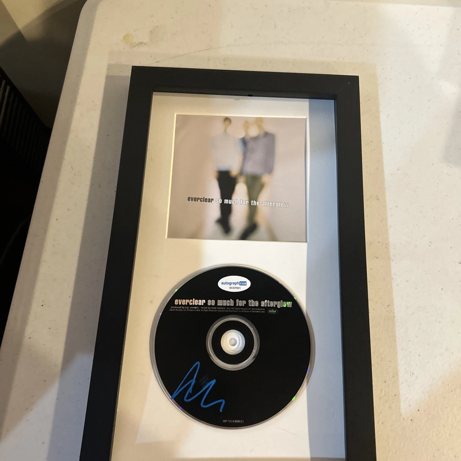 ART ALEXAKIS SIGNED AUTOGRAPH FRAMED CD DISPLAY ACOA EVERCLEAR SO MUCH AFTERGLOW