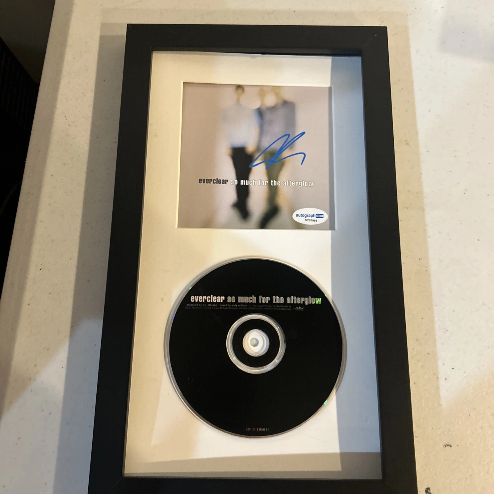 ART ALEXAKIS SIGNED AUTOGRAPH FRAMED CD DISPLAY ACOA EVERCLEAR SO MUCH AFTERGLOW