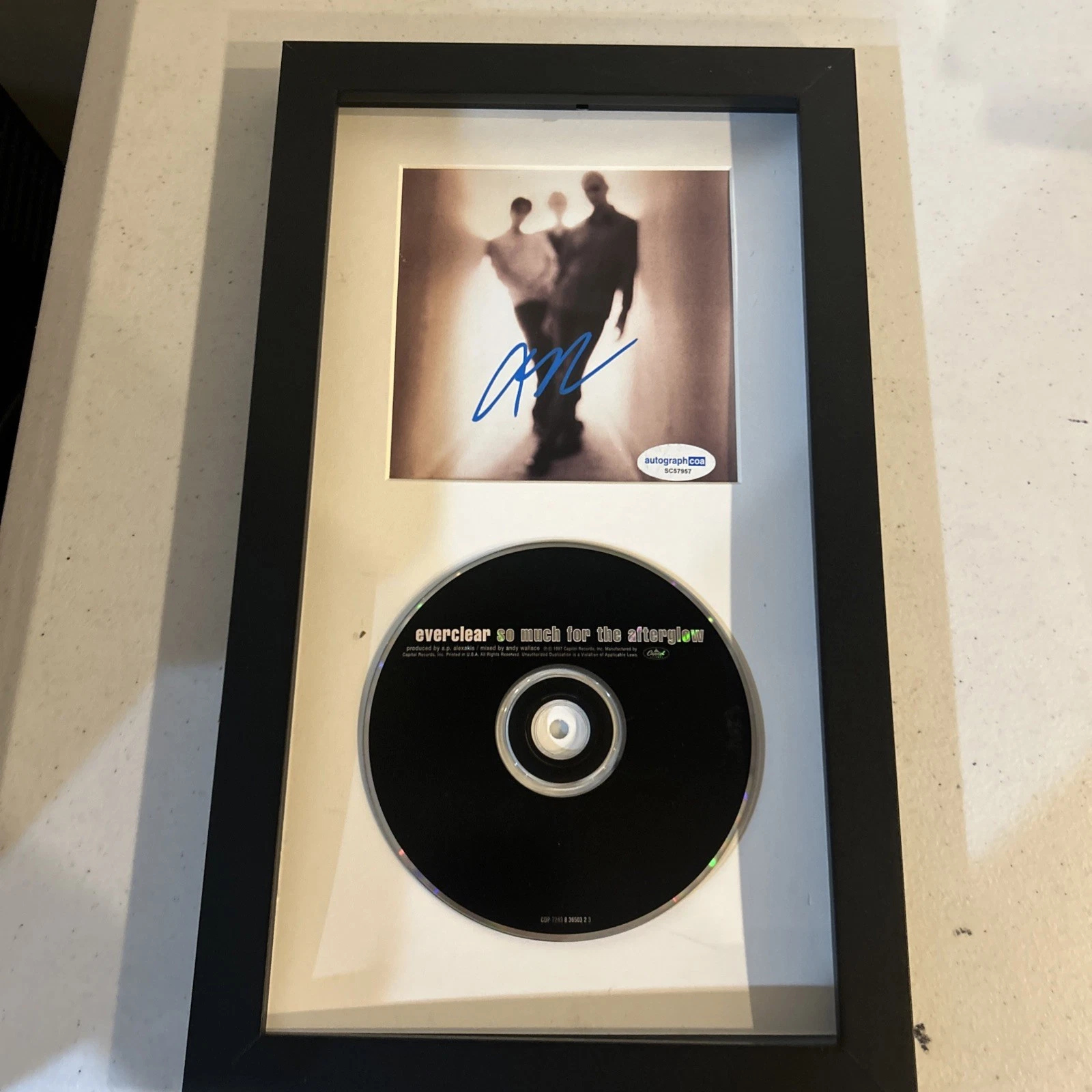 ART ALEXAKIS SIGNED AUTOGRAPH FRAMED CD DISPLAY ACOA EVERCLEAR SO MUCH AFTERGLOW
