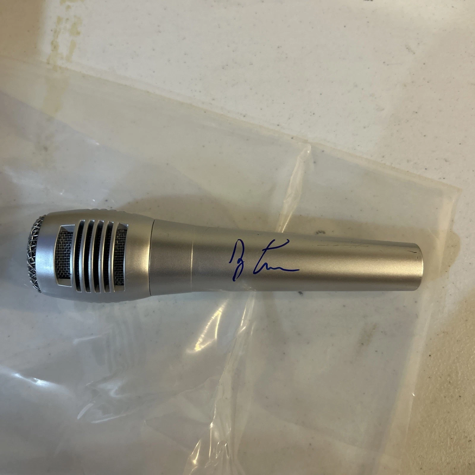 JAY LENO SIGNED AUTOGRAPH MICROPHONE ACOA THE TONIGHT SHOW COMEDIAN