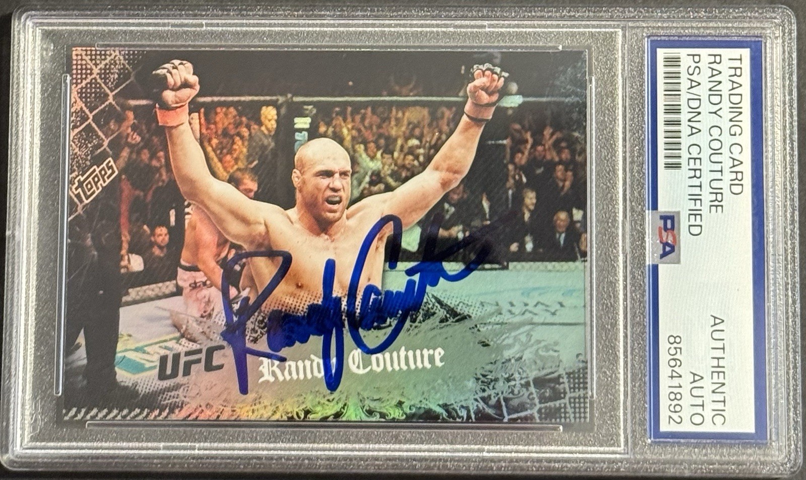 Randy Couture Signed 2010 Topps Main Event UFC Card PSA/DNA Slabbed