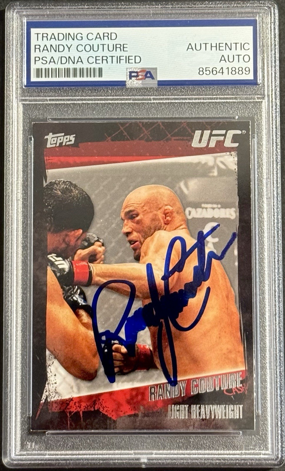 Randy Couture Signed 2010 Topps UFC Card PSA/DNA Slabbed