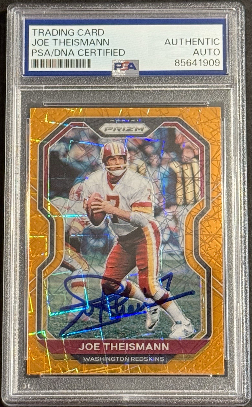 Joe Theismann Signed Autographed 2020 Panini Prizm Football Card PSA/DNA Slabbed