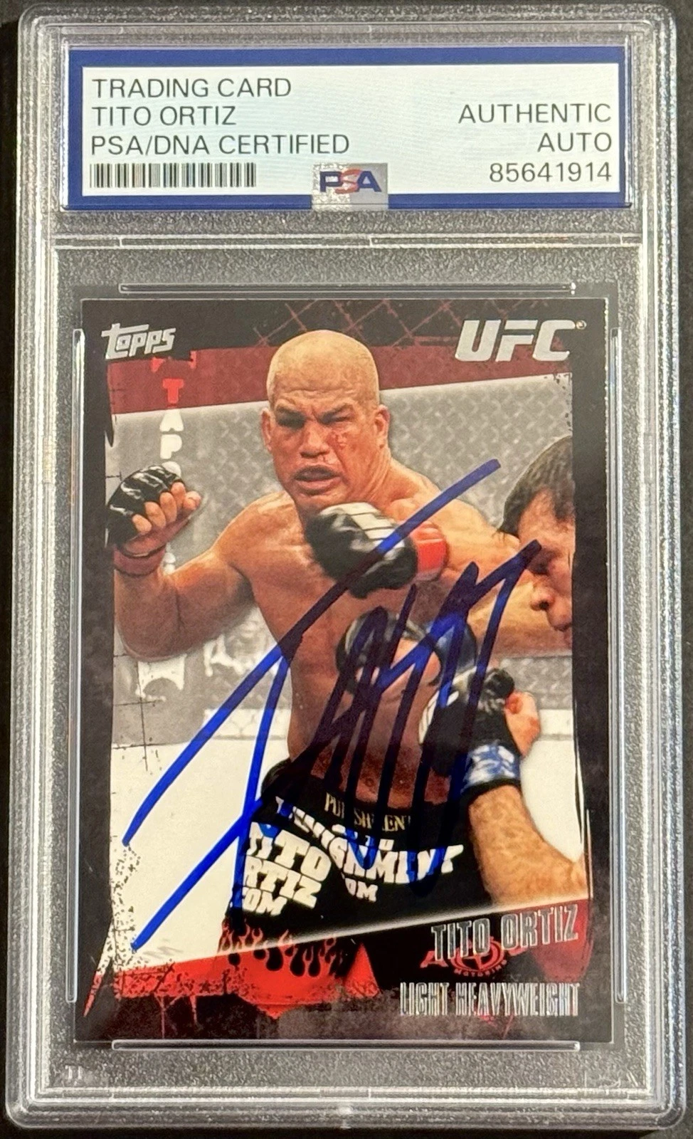 Tito Ortiz Signed Autographed 2010 Topps UFC Card PSA/DNA Slabbed