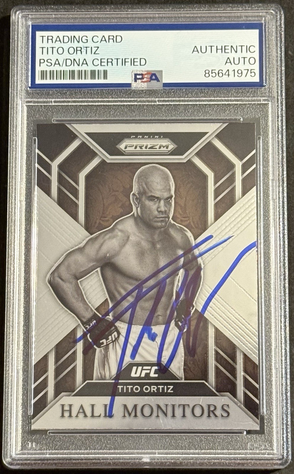 Tito Ortiz Signed Autographed 2023 Prizm Hall Monitors UFC Card PSA/DNA Slabbed