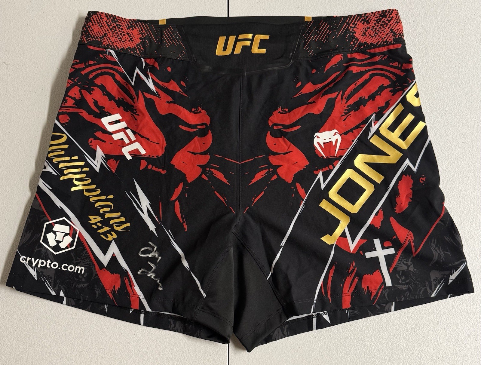 Jon Bones Jones Signed Autographed Authentic Venom UFC Fight Shorts JSA COA