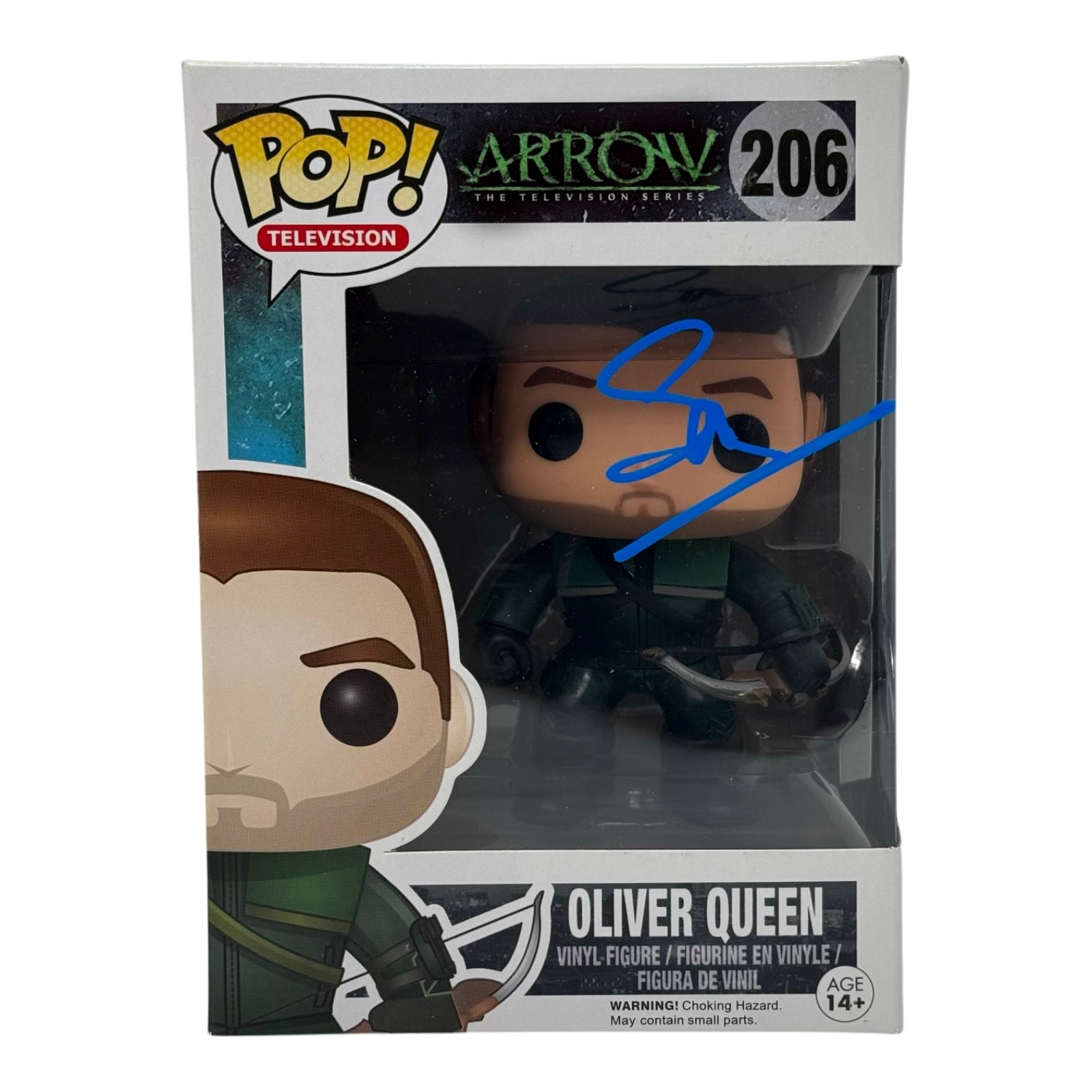 Stephen Amell Signed Arrow Oliver Queen Funko Pop #206 Autograph Beckett COA