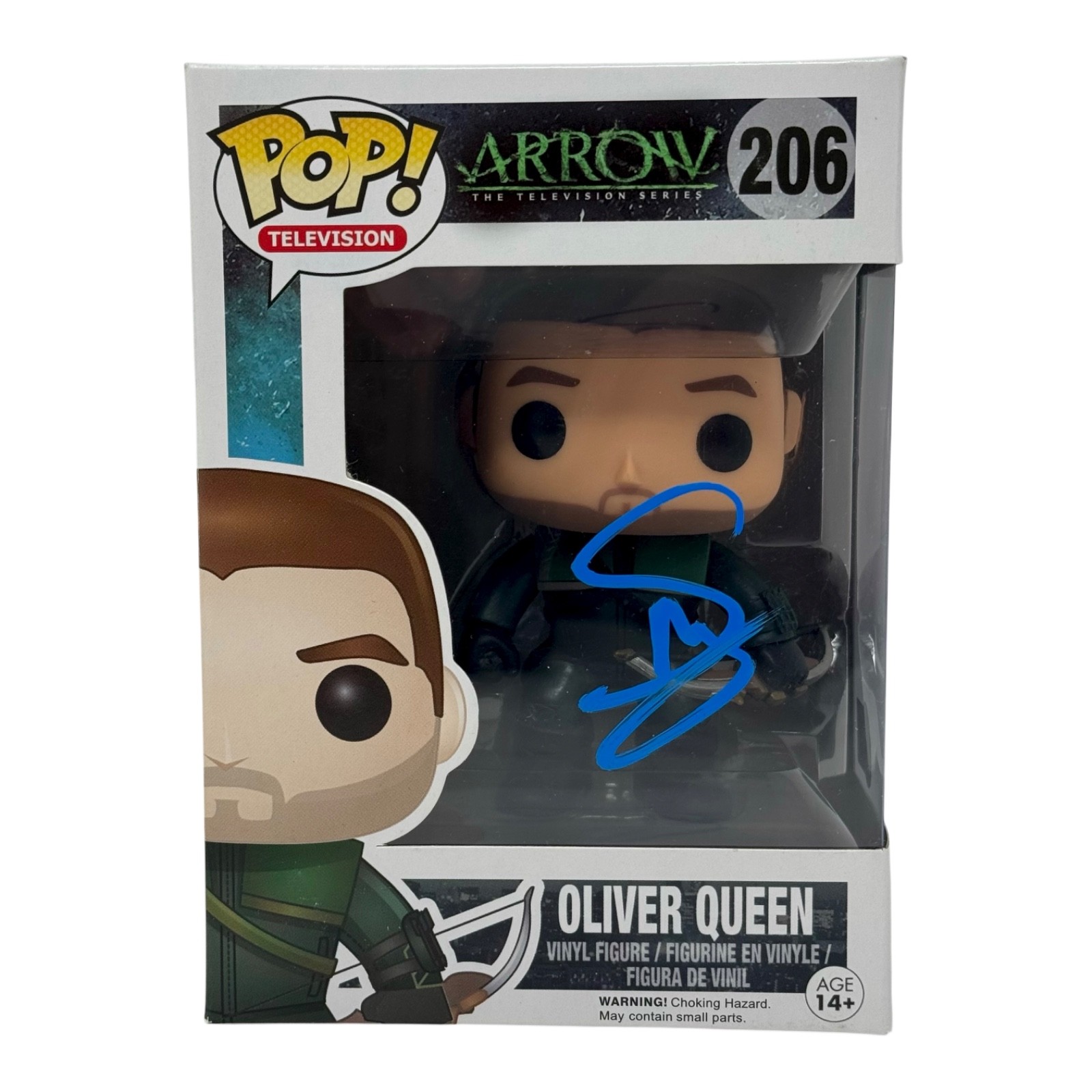 Stephen Amell Signed Arrow Oliver Queen Funko Pop #206 Autograph Beckett COA