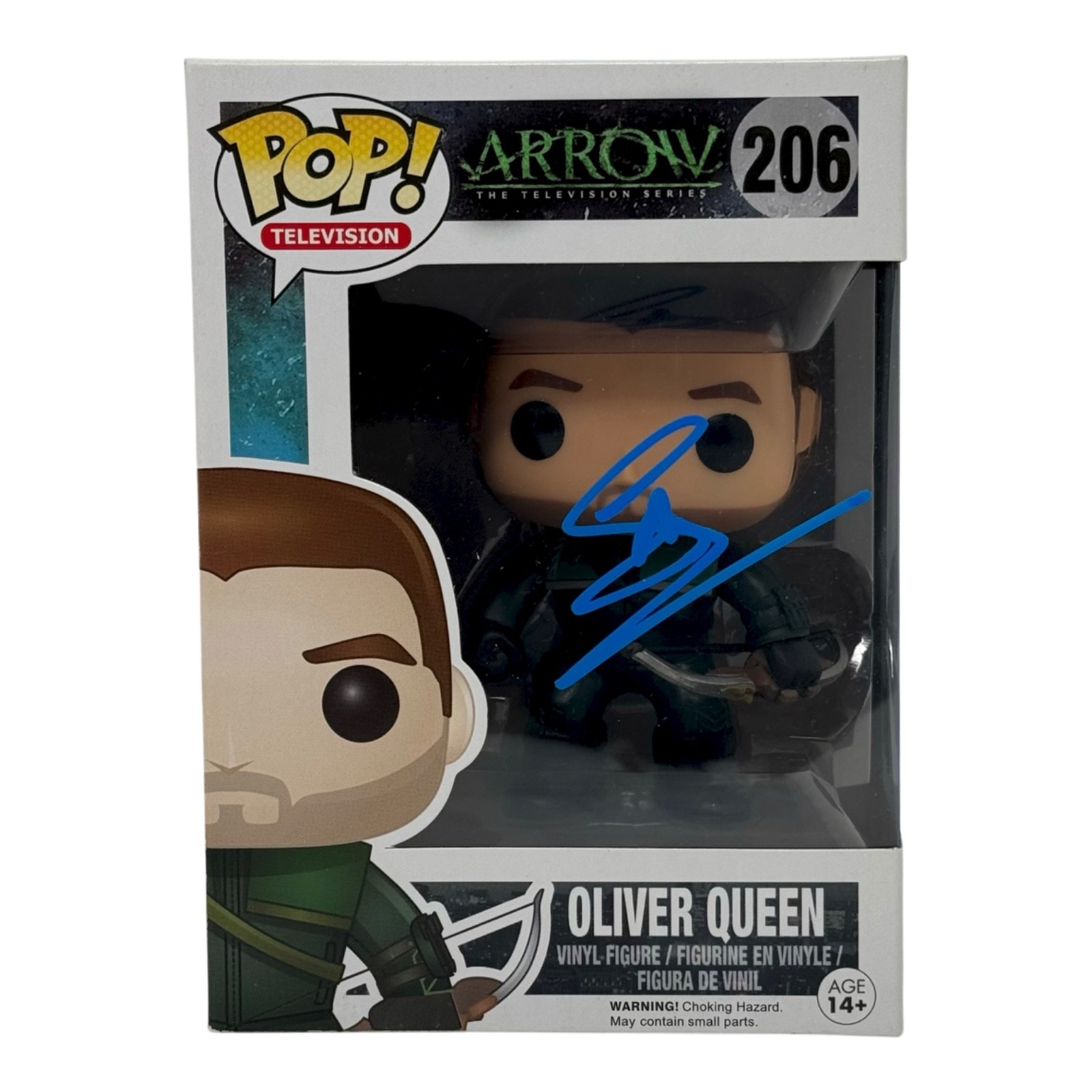 Stephen Amell Signed Arrow Oliver Queen Funko Pop #206 Autograph Beckett COA