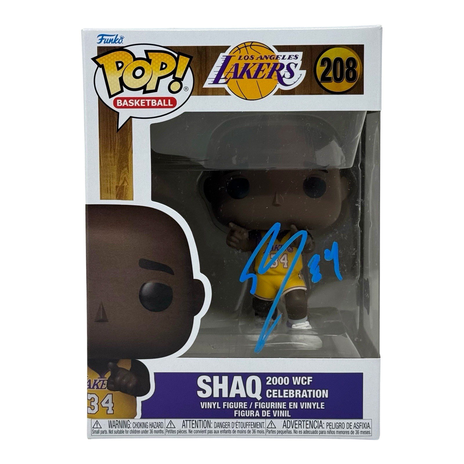 Shaquille O'Neal Signed Los Angeles Lakers Funko Pop #208 Autograph Shaq Beckett