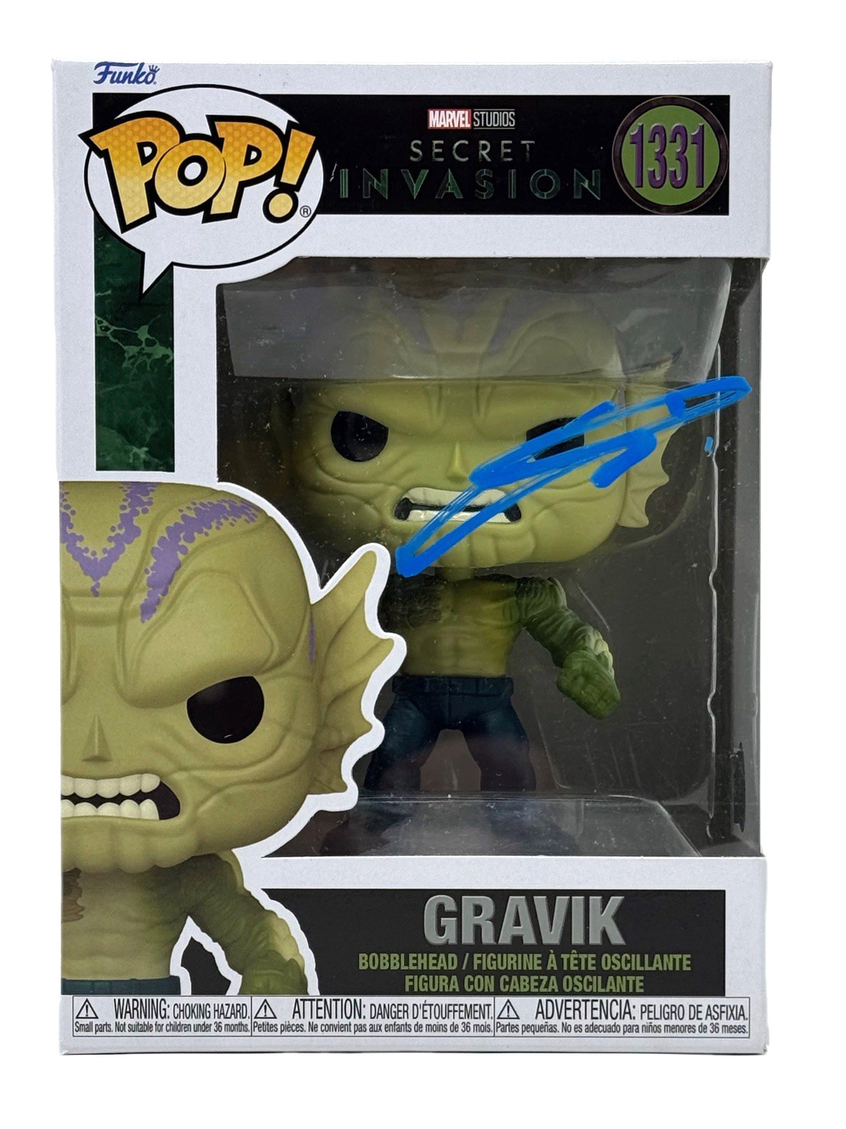 Kingsley Ben-Adir Signed Secret Invasion Gravik Funko Pop Marvel Autograph BAS