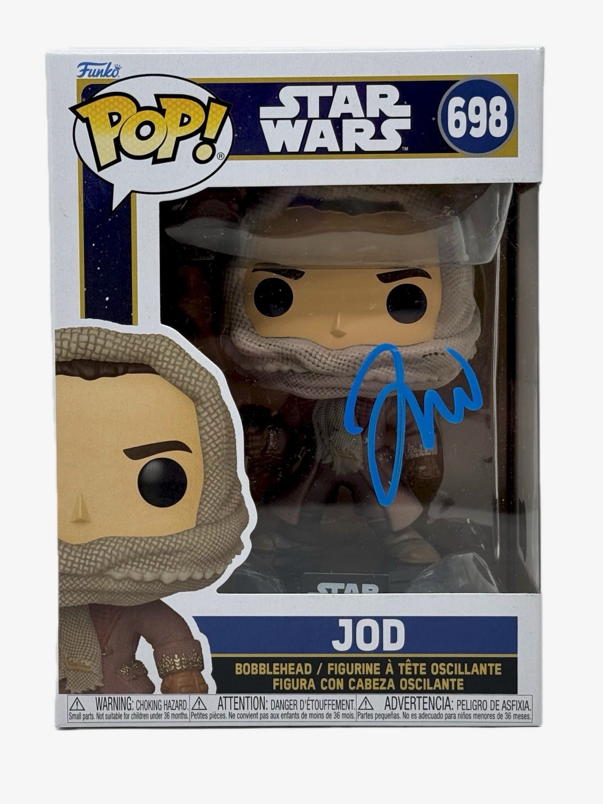 Jude Law Signed Star Wars: Skeleton Crew Jod Funko Pop 698 Autograph Beckett COA