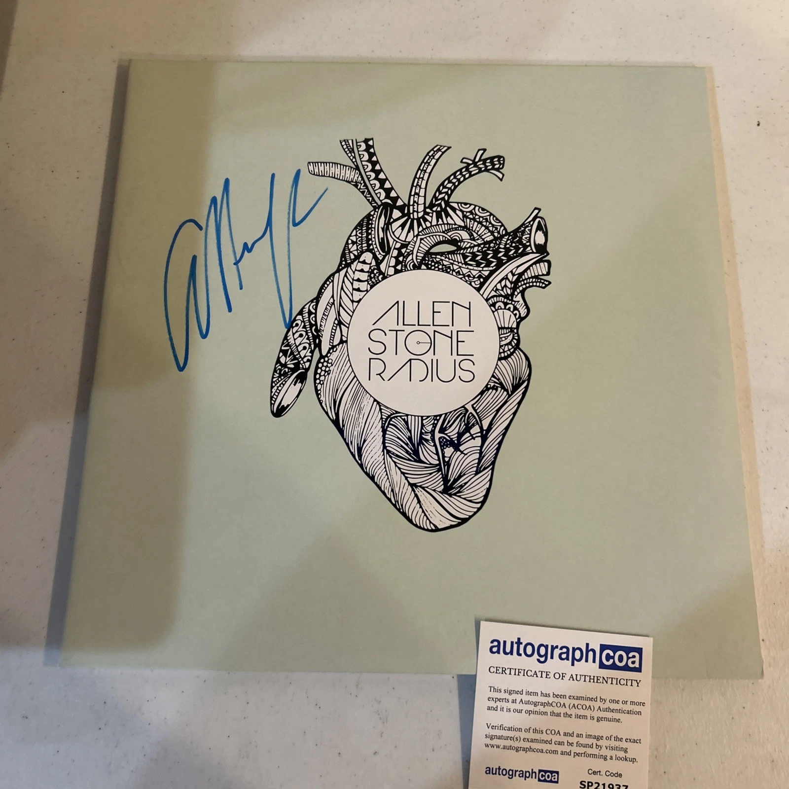 ALLEN STONE SIGNED AUTOGRAPH VINYL ALBUM ACOA RADIUS RECORD LP