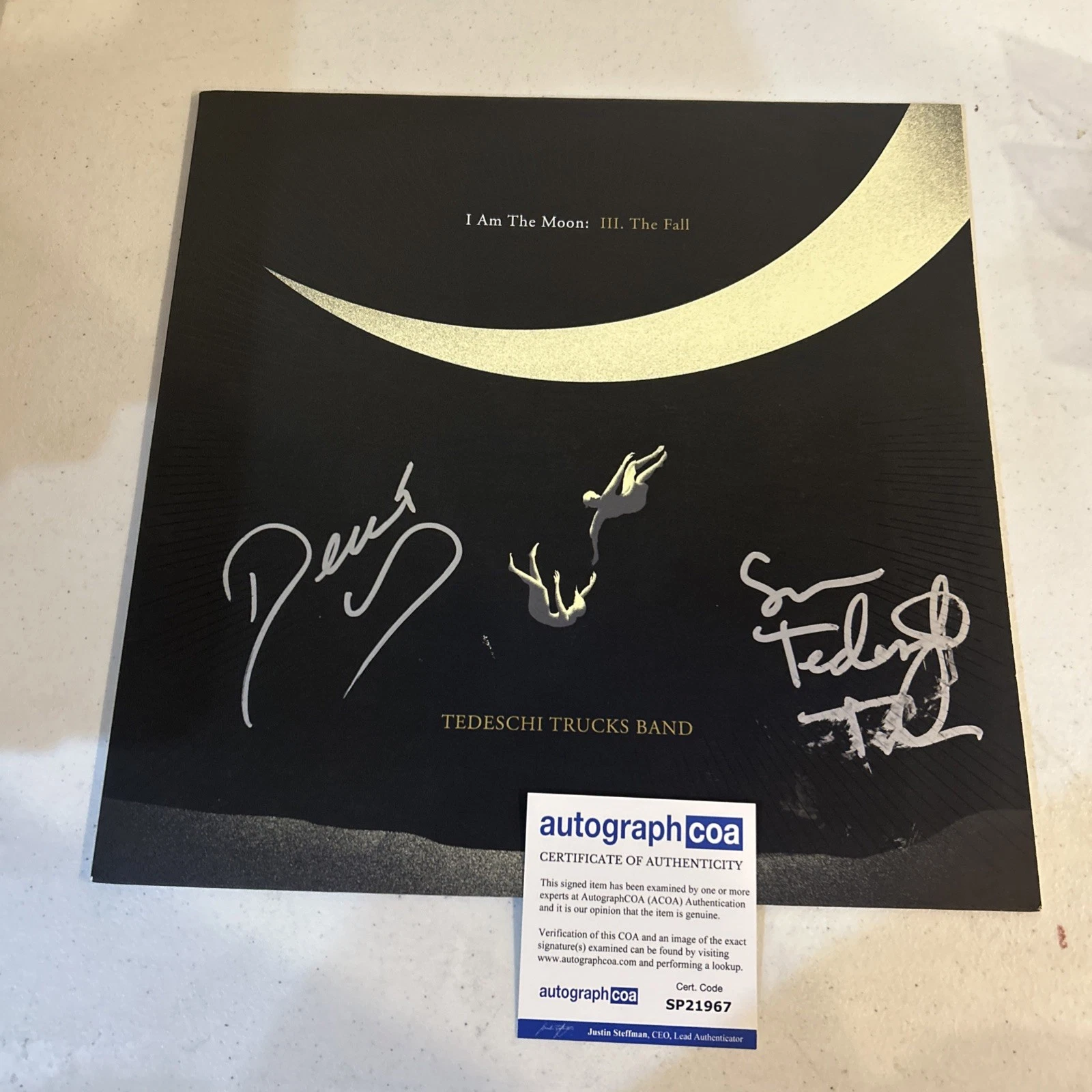 TEDESCHI TRUCKS BAND SIGNED AUTOGRAPH VINYL ALBUM ACOA I AM THE MOON RECORD LP