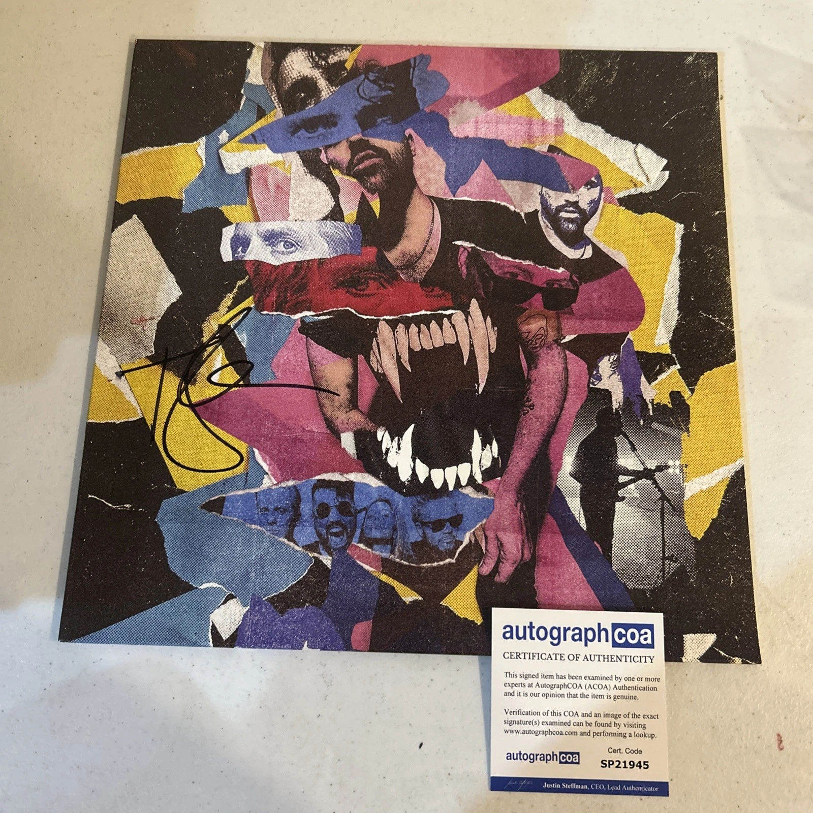 NEON TREES SIGNED AUTOGRAPH VINYL ALBUM ACOA SINK YOUR TEETH RECORD TYLER GLENN