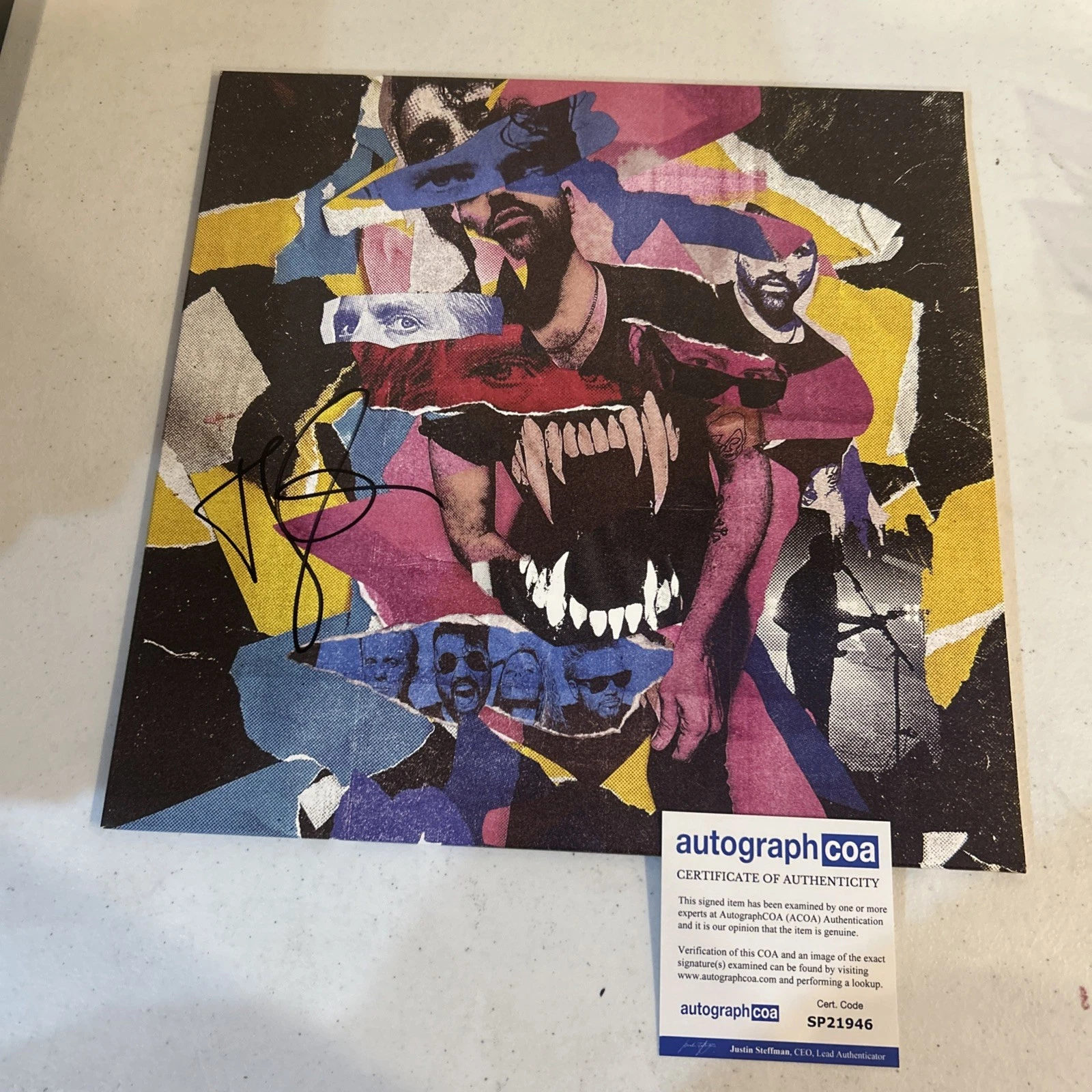 NEON TREES SIGNED AUTOGRAPH VINYL ALBUM ACOA SINK YOUR TEETH RECORD TYLER GLENN