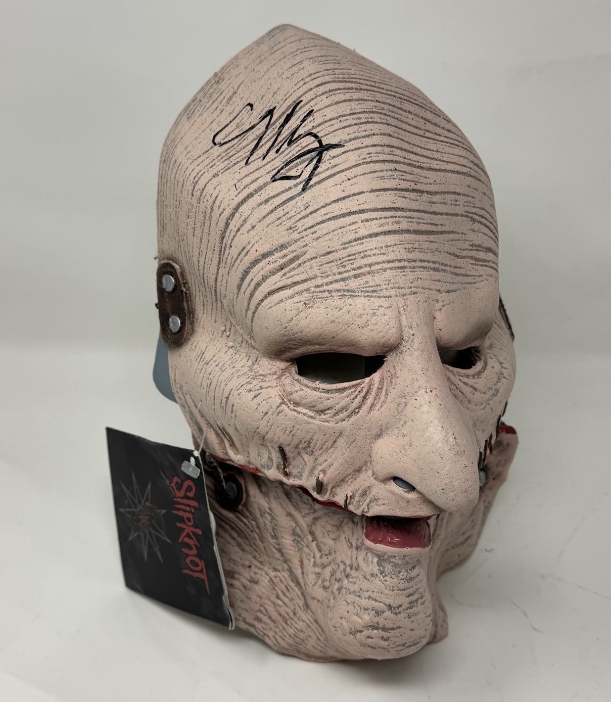 Corey Taylor Signed Autographed Slipknot Mask Gray Chapter Beckett Witnessed COA