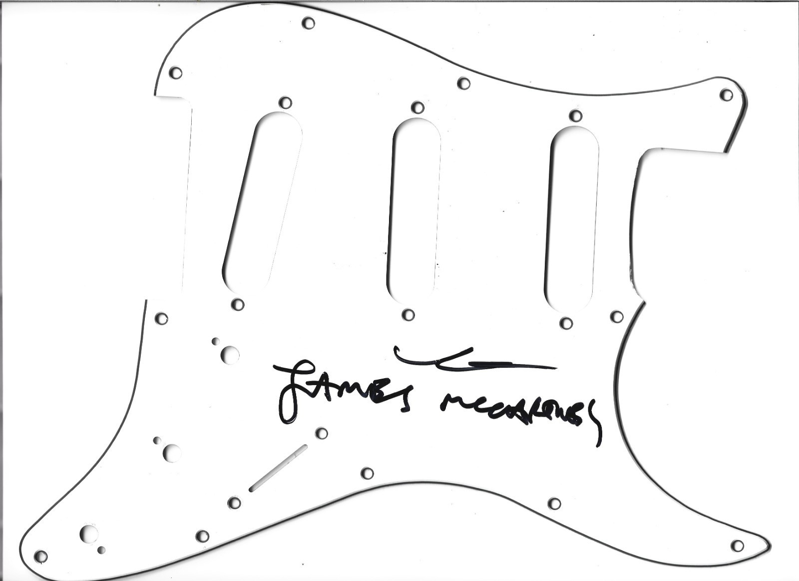 James McCartney REAL hand SIGNED Guitar Pickguard COA Autograph Beatles Paul Son