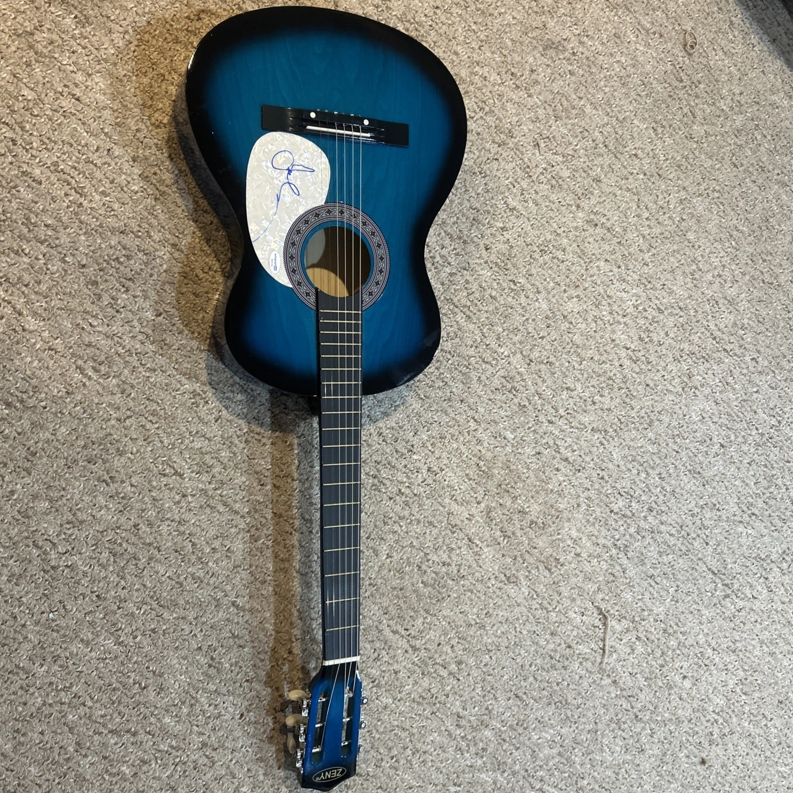 JOHN STAMOS SIGNED AUTOGRAPH 38” ACOUSTIC GUITAR ACOA FULL HOUSE BEACH BOYS