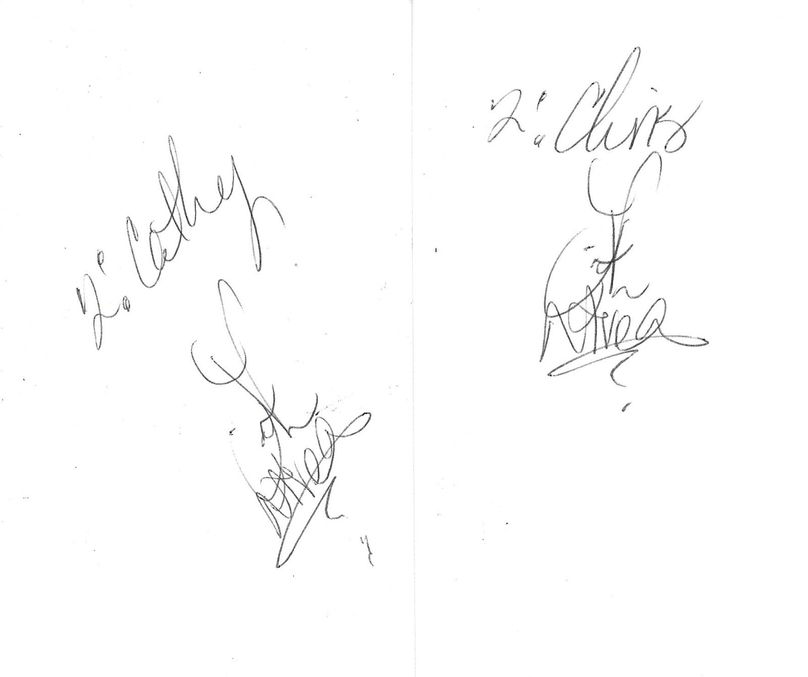 NIVEA singer REAL hand SIGNED Lot Set of 2 Index Cards COA Autographed Lil Wayne