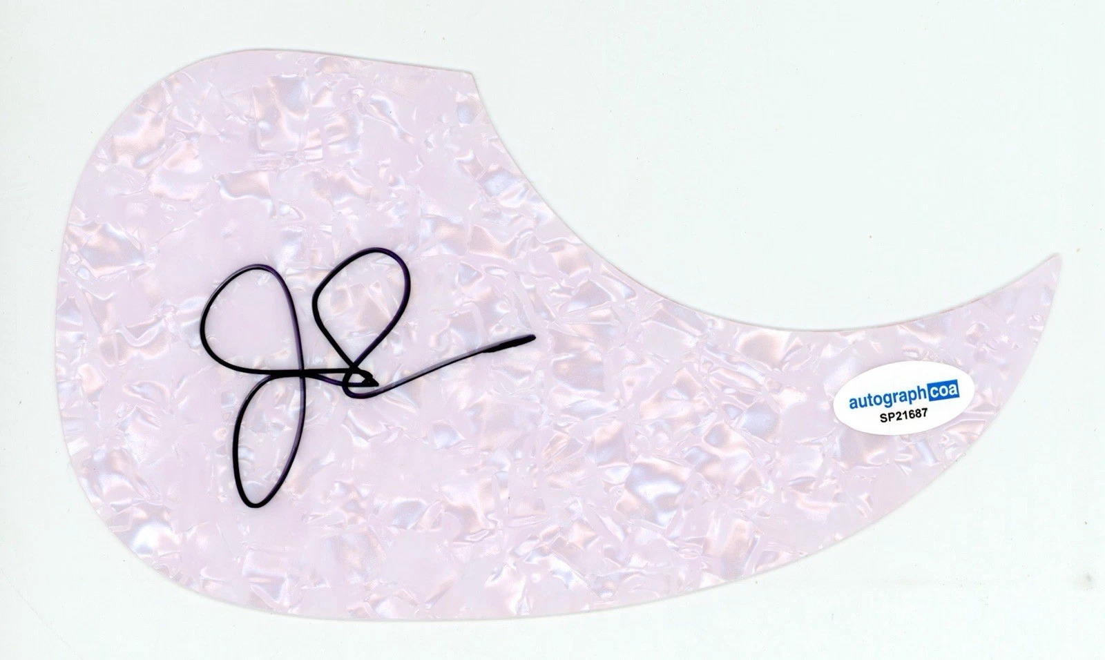 JOHNNY VAN ZANT SIGNED AUTOGRAPH ACOUSTIC PICKGUARD ACOA LYNYRD SKYNYRD