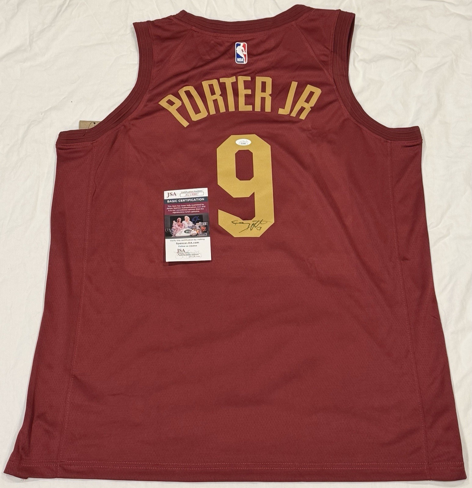 Craig Porter Jr Signed Autographed Cleveland Cavaliers Jersey JSA COA