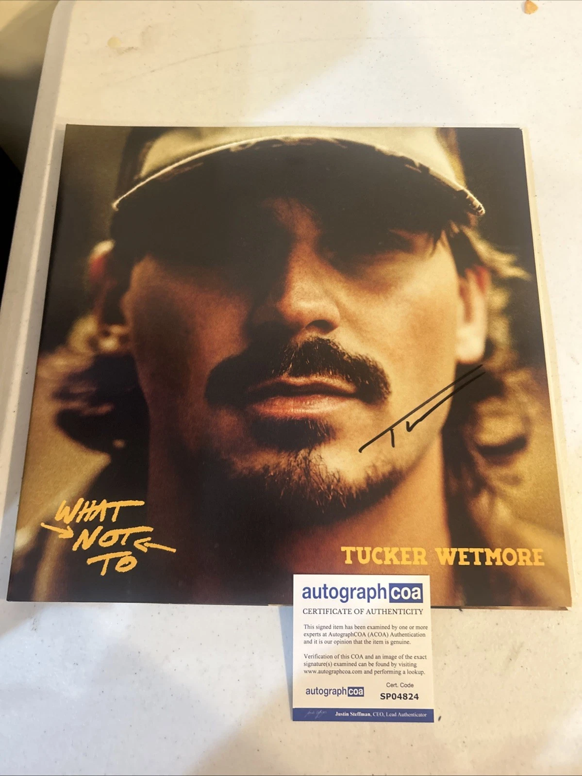 TUCKER WETMORE SIGNED AUTOGRAPH VINYL  ALBUM ACOA WHAT NOT TO RECORD LP